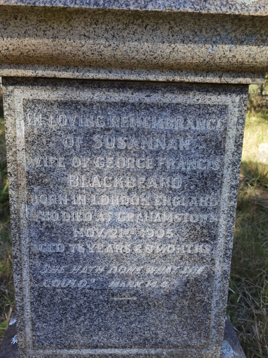 BLACKBEARD Susannah -1905