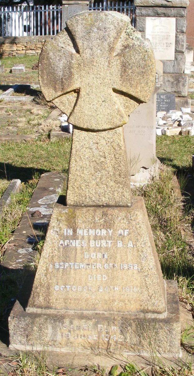 BURT Agnes B.A. 1858-1918 &amp; Isabel -1942