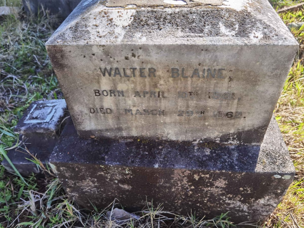 BLAINE Walter 1861-1862