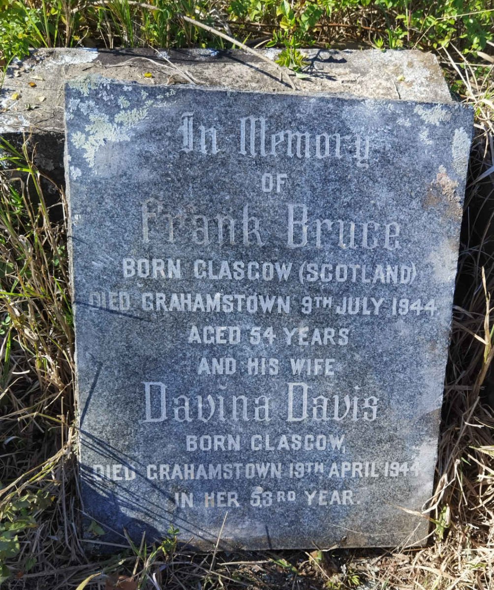 BRUCE Frank -1944 &amp; Davina Davis -1944