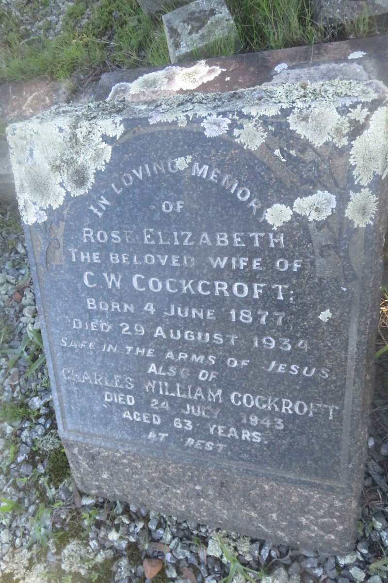 COCKCROFT Charles William -1943 &amp; Rose Elizabeth 1877-1934