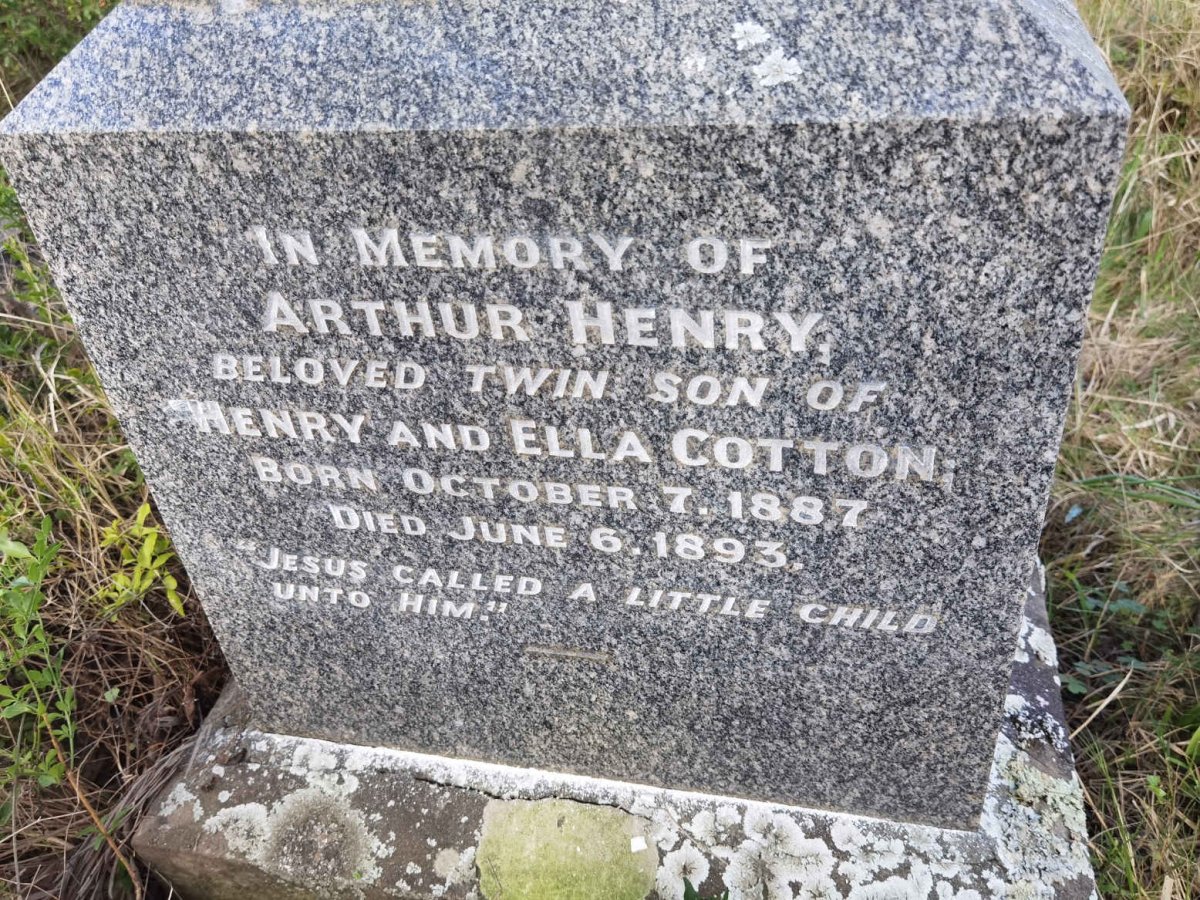 COTTON Arthur Henry 1887-1893