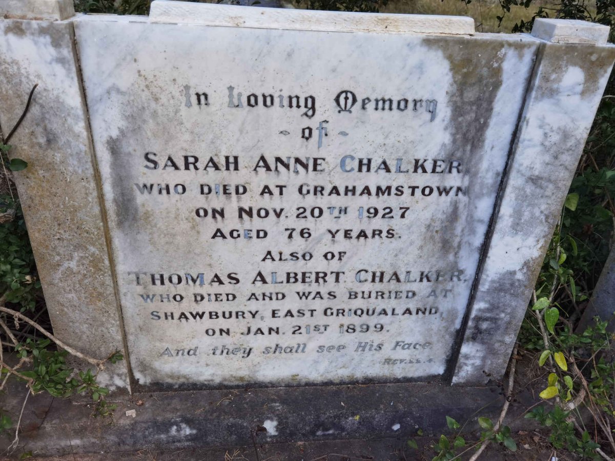 CHALKER Sarah Anne -1927 :: CHALKER Thomas Albert -1899 