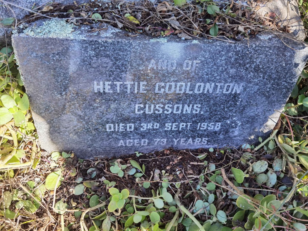 CUSSONS Hettie Godlonton -1958