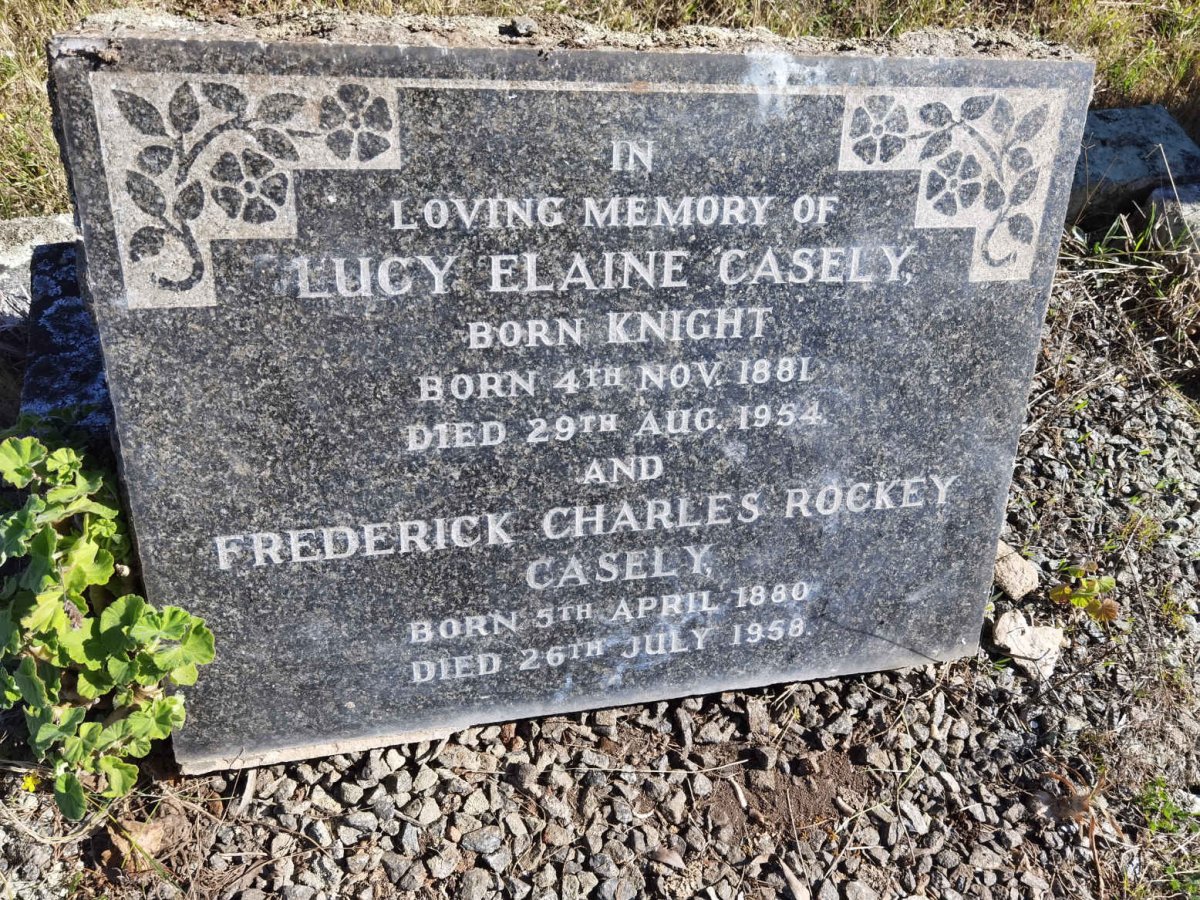 CASELY Frederick Charles Rockey 1880-1958 &amp; Lucy Elaine KNIGHT 1881-1954