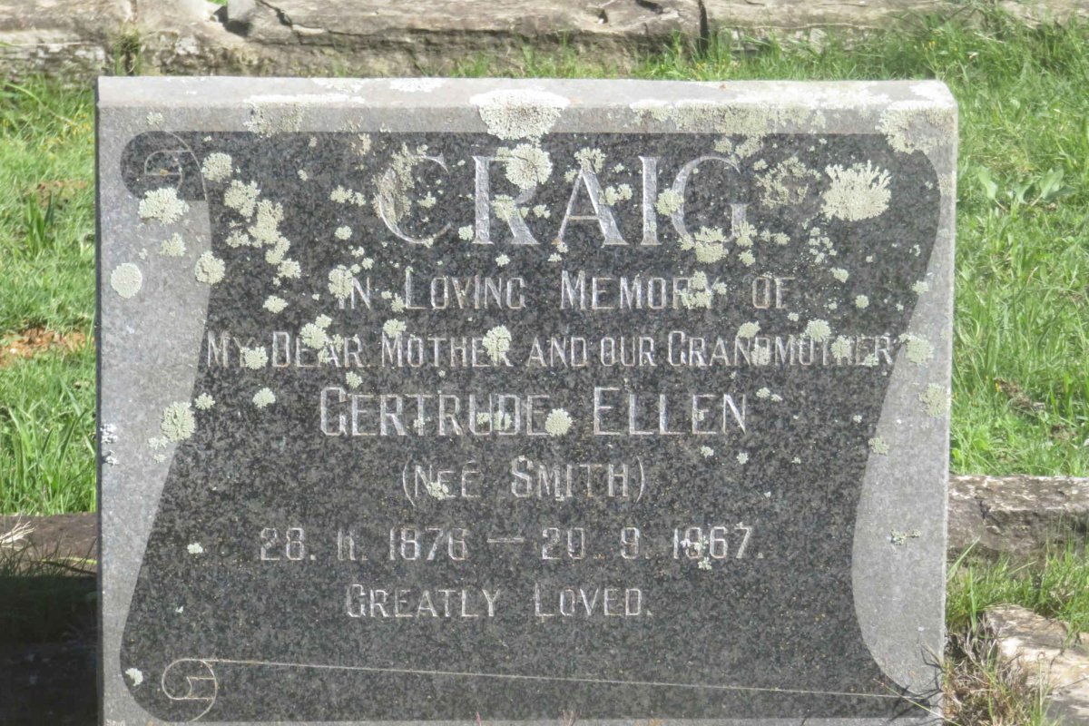 CRAIG Gertrude Ellen nee SMITH 1876-1967