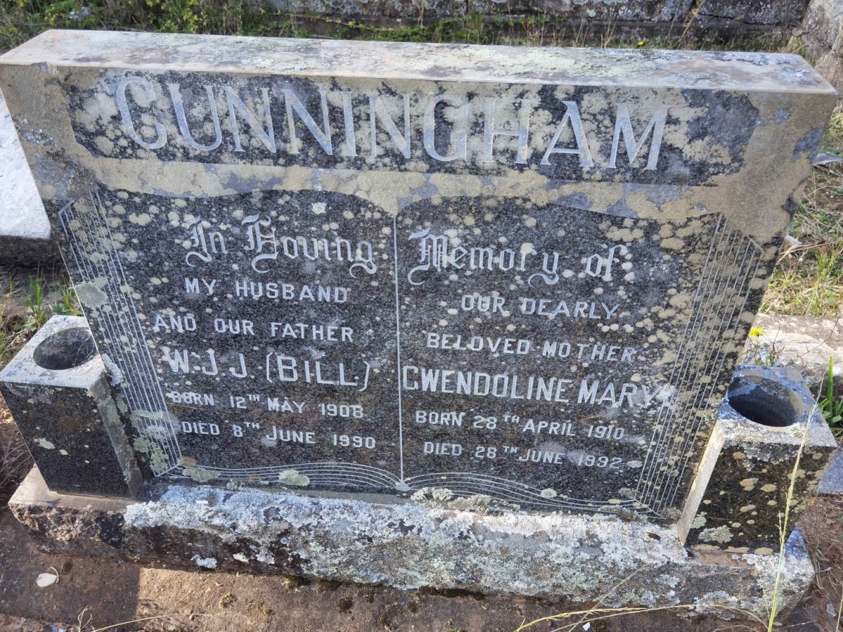 CUNNINGHAM W.J.J. 1908-1990 &amp; Gwendoline Mary 1910-1992