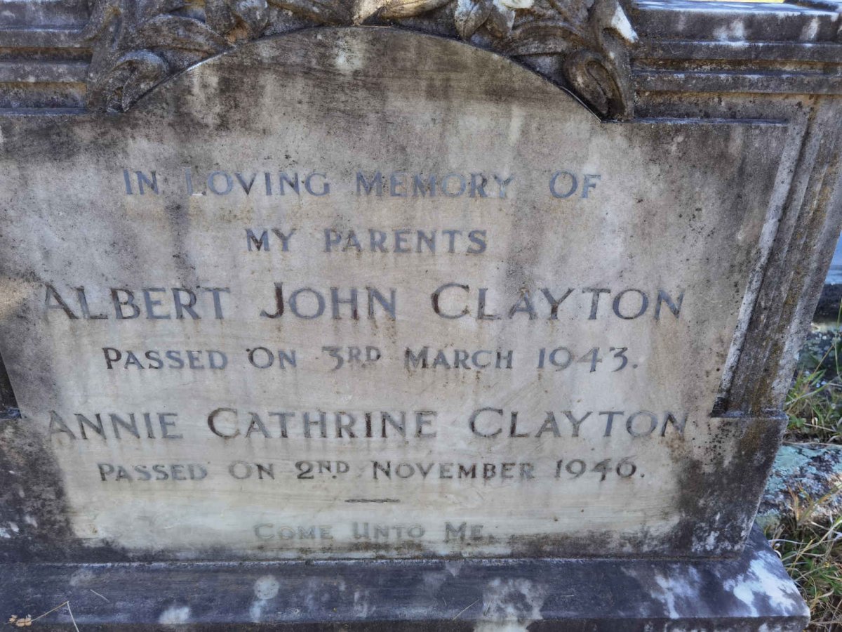CLAYTON Albert John -1943 &amp; Annie Catherine -1946