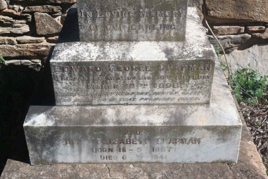 CHAPMAN Edward George -1898 &amp; Amy Elizabeth 1867-1941