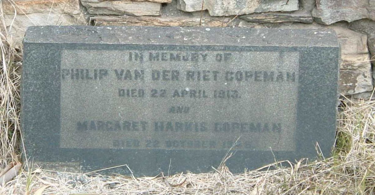 COPEMAN Philip van der Riet -1913 &amp; Margaret Harkis -1945