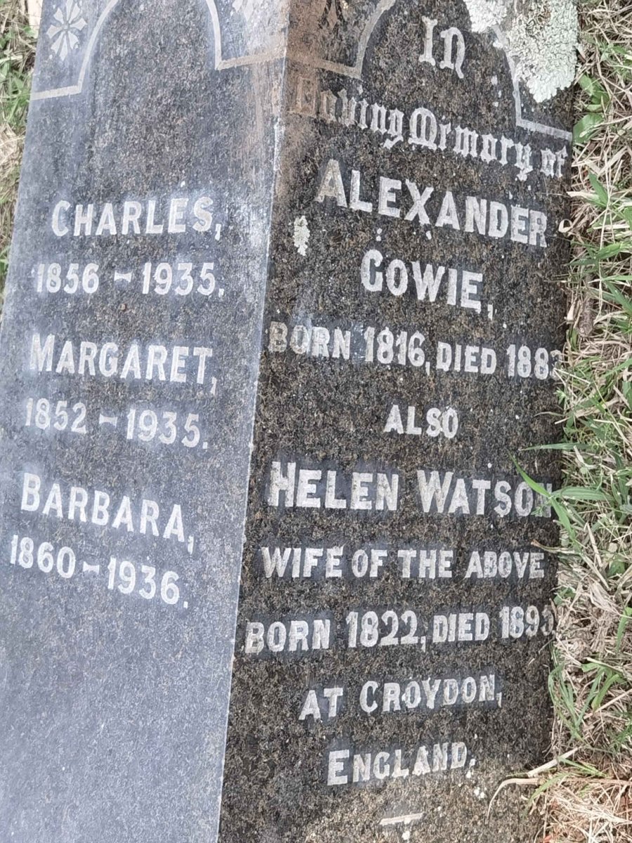 COWIE Alexander 1848-1871 :: COWIE Emily Kate 1866-1875 :: COWIE Ann 1845-1898 :: COWIE Charles 1856-1935 :: COWIE Margaret 1852-1935 :: COWIE Barbara 1860-1936 :: COWIE Alexander 1816-1883 & Helen WATSON 1822-1895 _2