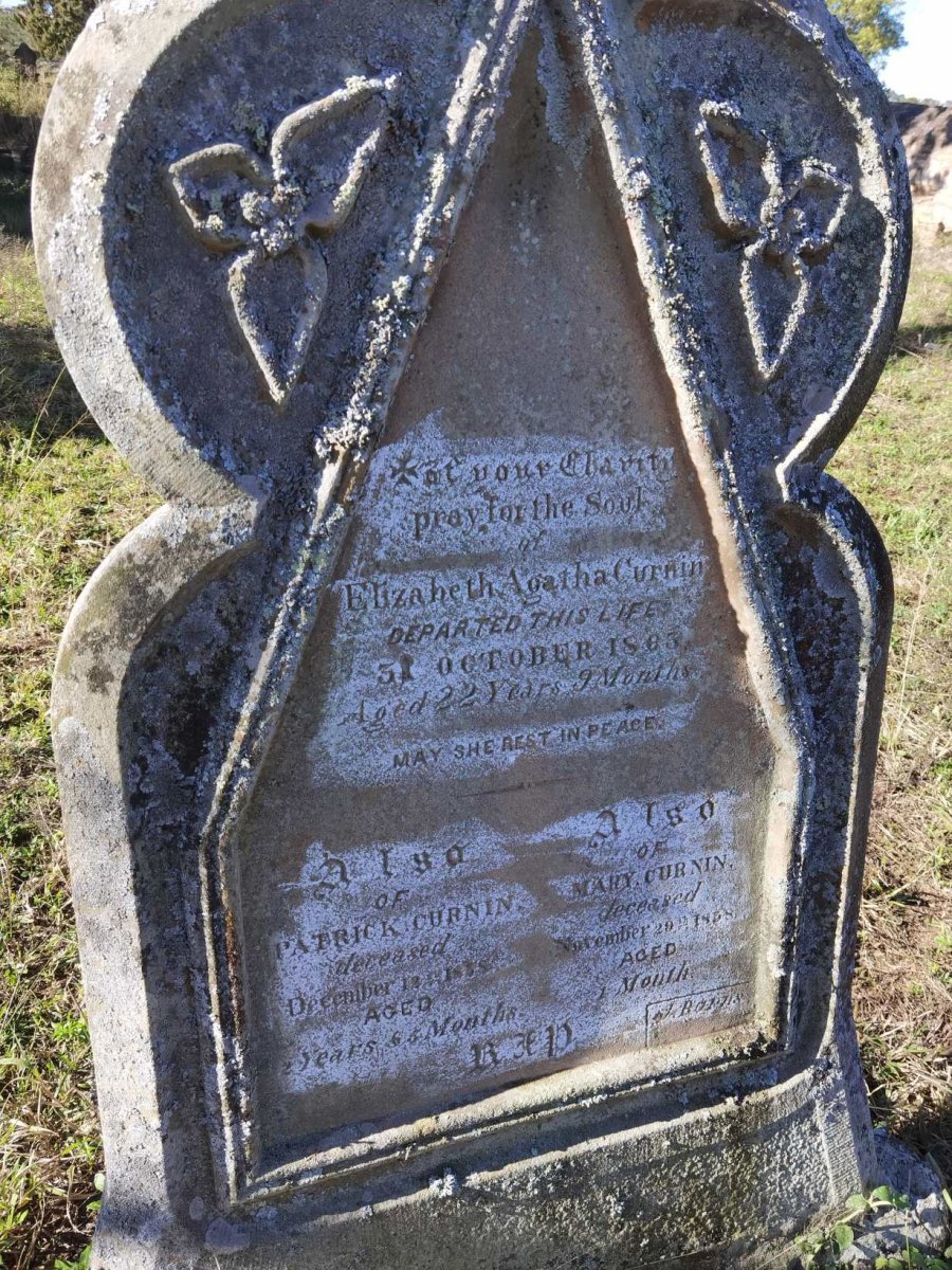 CURNIN Elizabeth Agatha -1863 :: CURNIN Patrick 1858 :: CURNIN Mary -1858