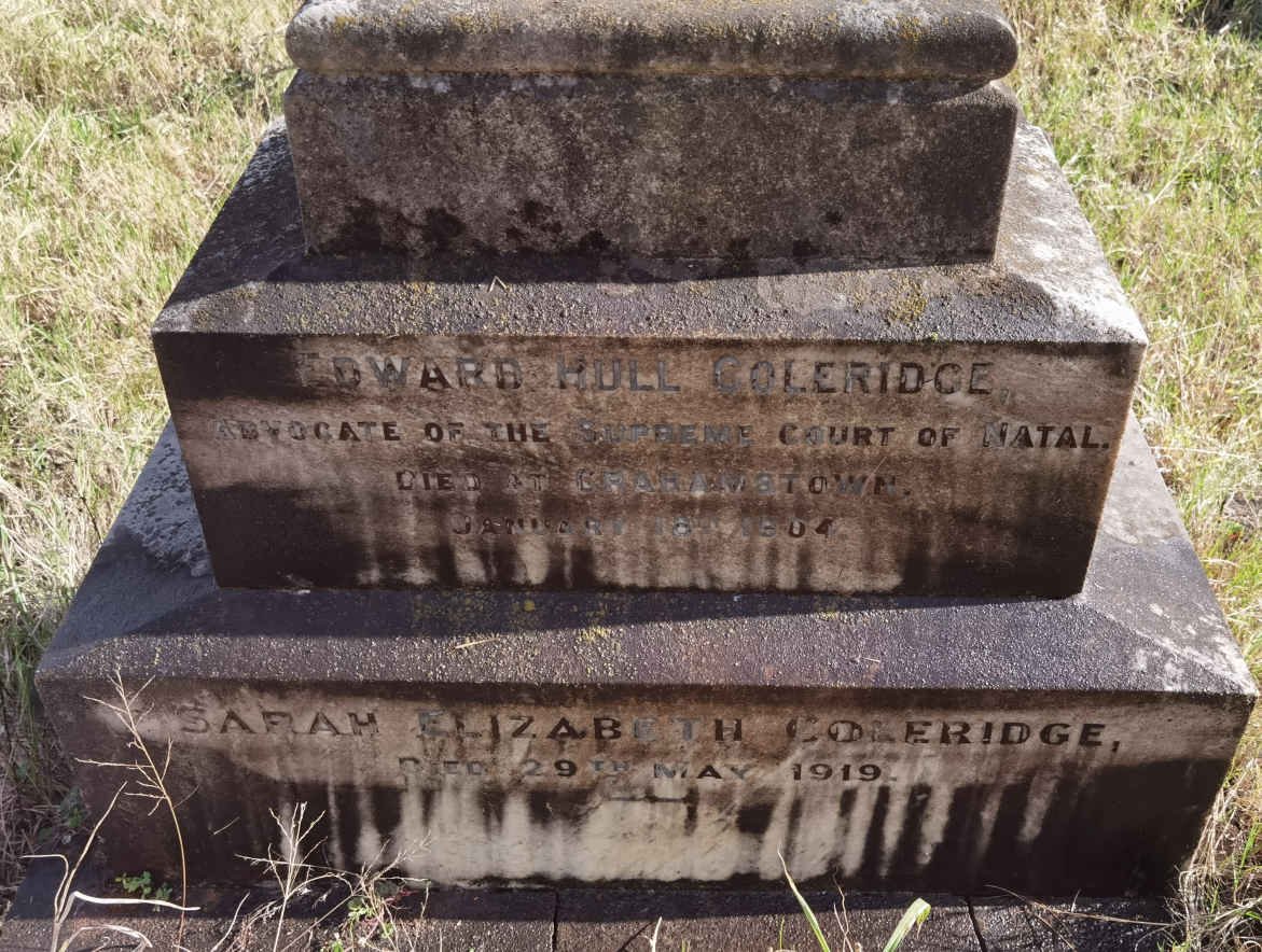 COLERIDGE Edward Hull -1904 &amp; Sarah Elizabeth -1919 _1