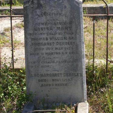 DERSLEY Louisa Mary -1874 :: DERSLEY Margaret -1879