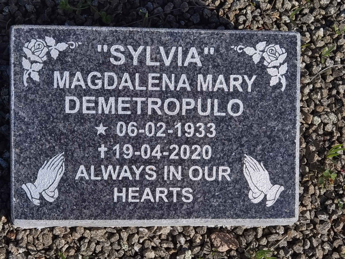 DEMETROPULO Magdalena Mary 1933-2020