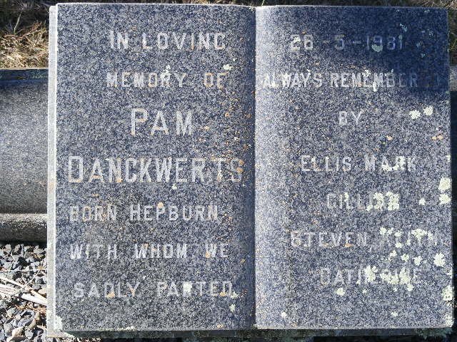 DANCKWERTS Pam nee HEPBURN -1981