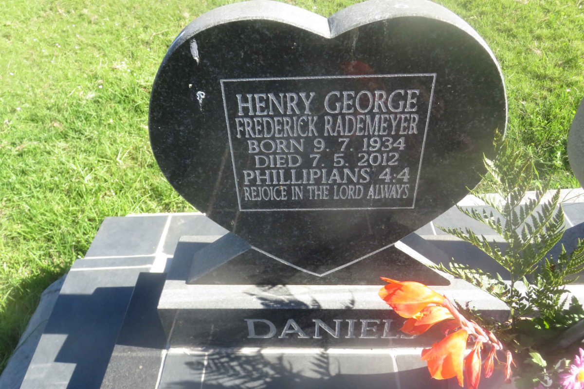 DANIELS Henry George Frederick Rademeyer 1934-2012