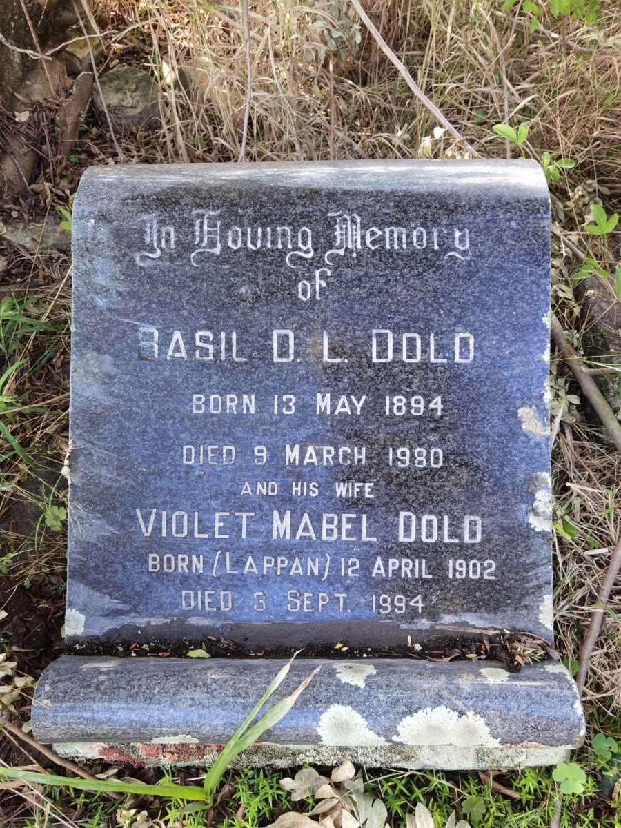 DOLD Basil D.L. 1894-1980 &amp; Violet Mabel LAPPAN 1902-1994