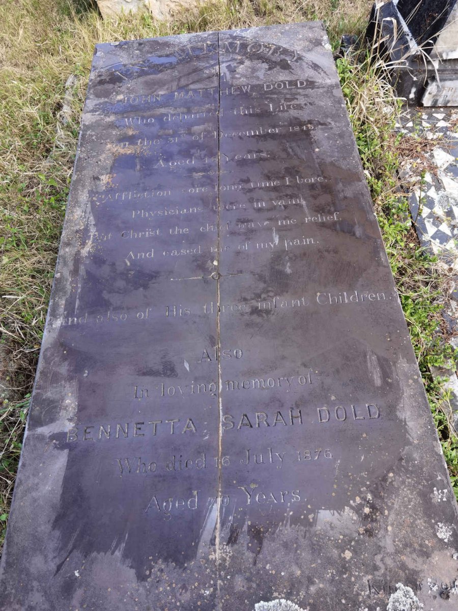 DOLD John Matthew -1845 &amp; Bennetta Sarah -1876