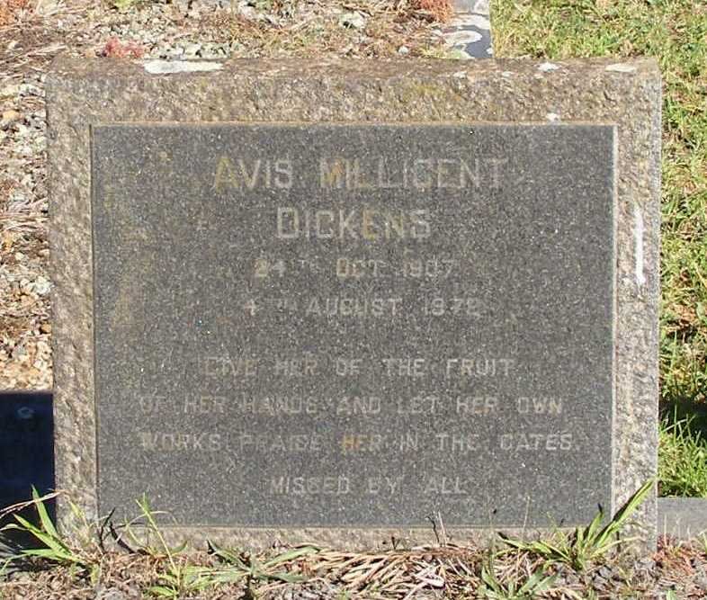 DICKENS Avis Millicent 1907-1978