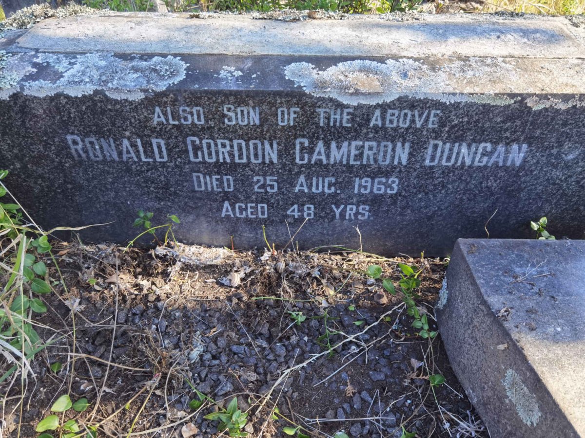 DUNCAN Ronald Gordon Cameron -1963