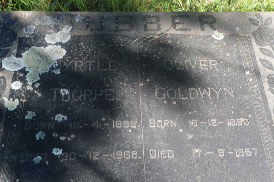 DUBBER Oliver Goldwyn 1890-1957 &amp; Myrtle Thorpe 1895-1968