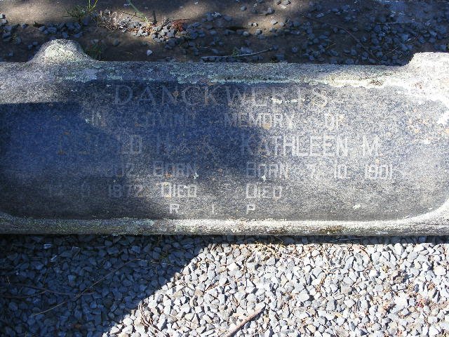 DANCKWERTS Gerald 1902-1972 &amp; Kathleen M. 1901-