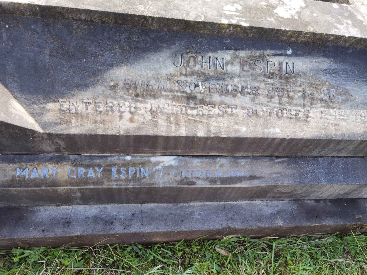 ESPIN John 1836-1905 :: ESPIN Mary Gray 1873-1963