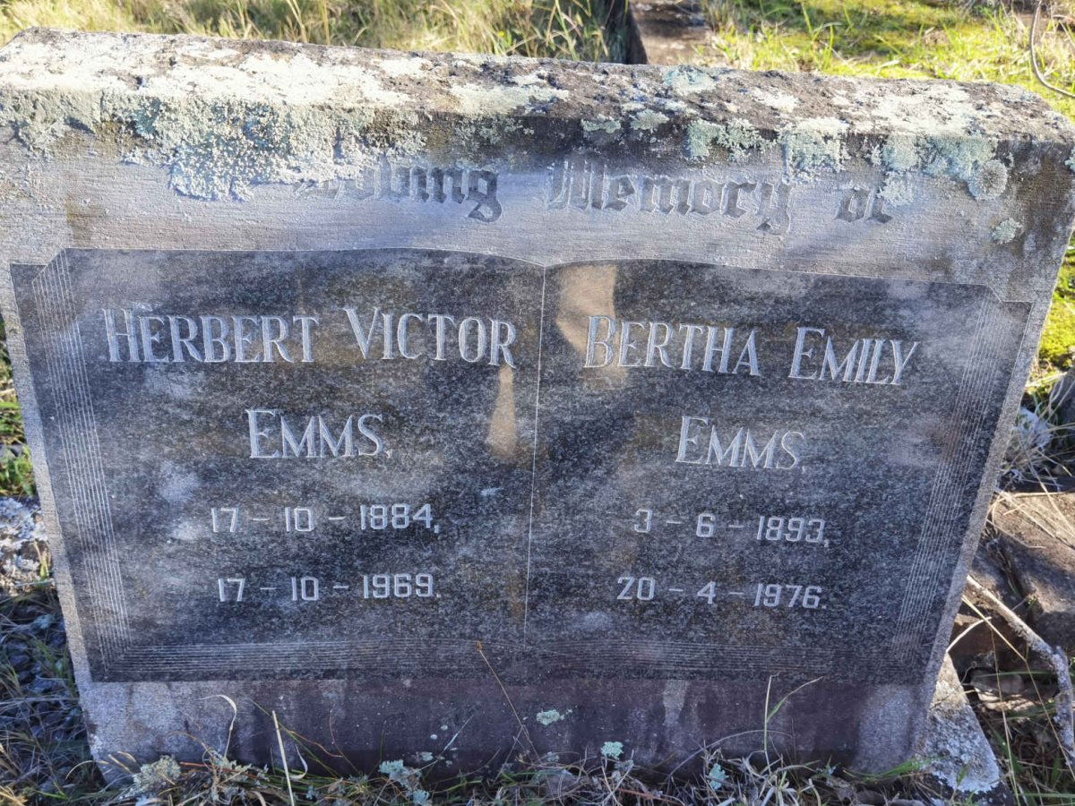 EMMS Herbert Victor 1884-1969 &amp; Bertha Emily 1893-1976