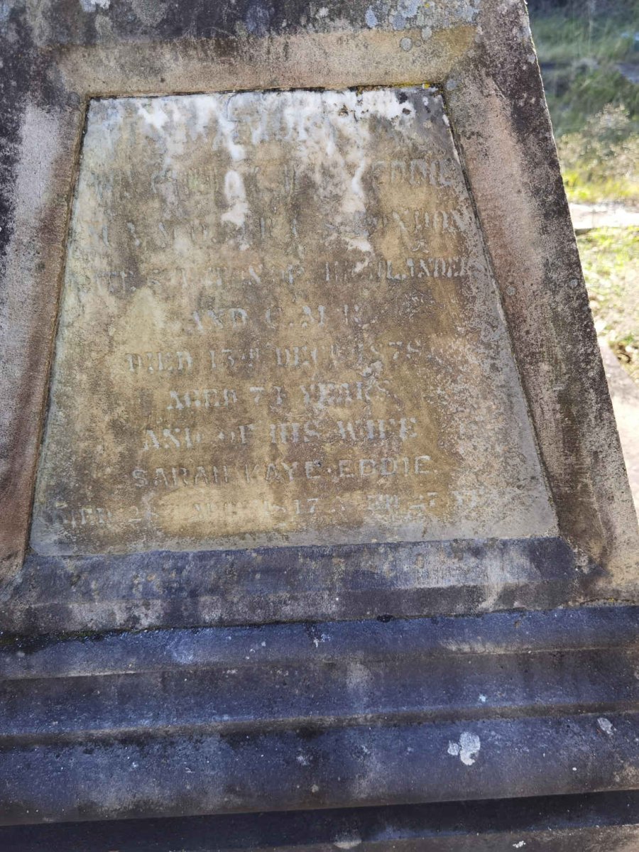 EDDIE William -1878 & Sarah KAYE -1847