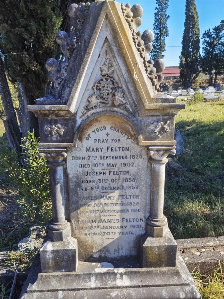 FELTON William James -1931 :: FELTON Mary 1820-1902 :: FELTON Joseph 1858-1859 :: FELTON James Mart 1828-1910