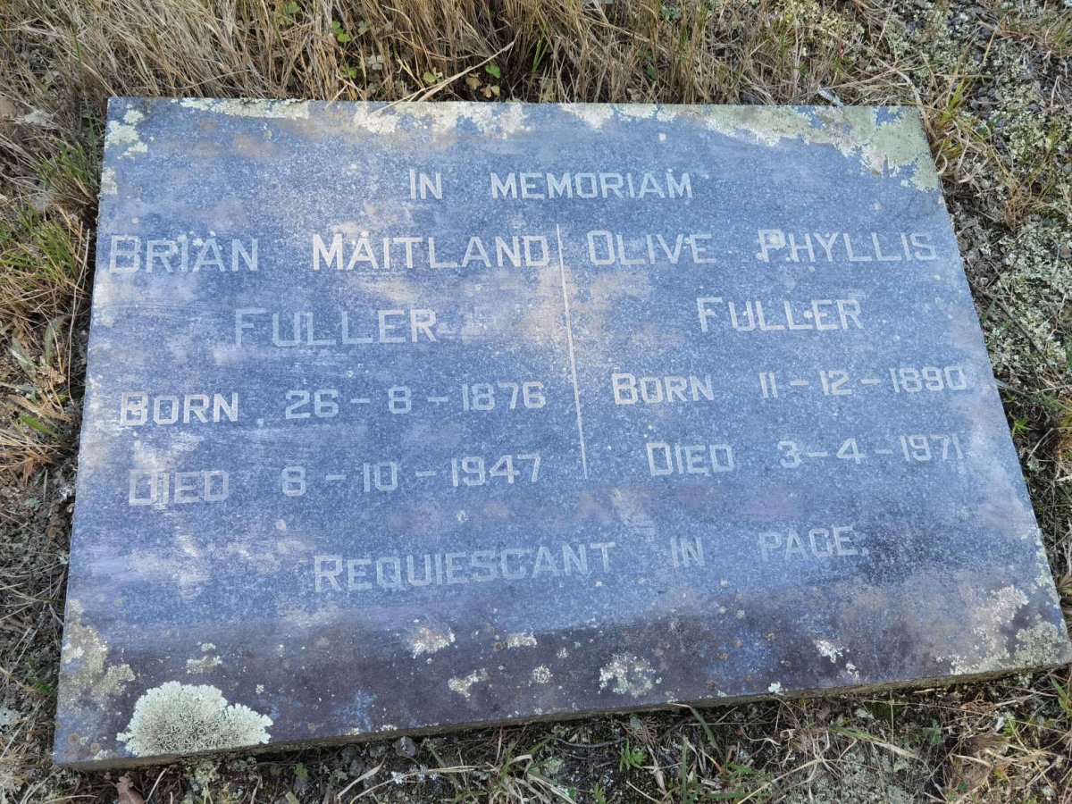 FULLER Brian Maitland 1876-1947 &amp; Olive Phyllis 1890-1971