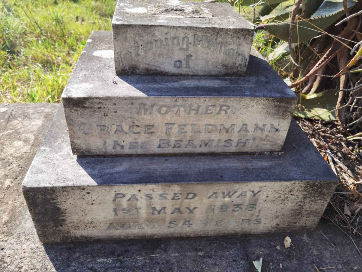 FELDMANN Grace nee BEAMISH -1938