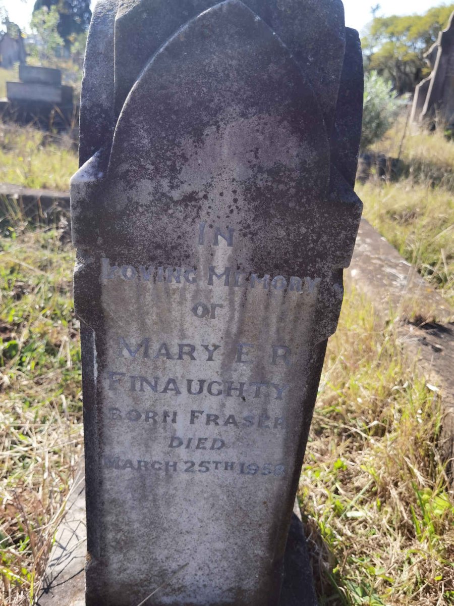 FINAUGHTY Mary E.R. nee FRASER -1958