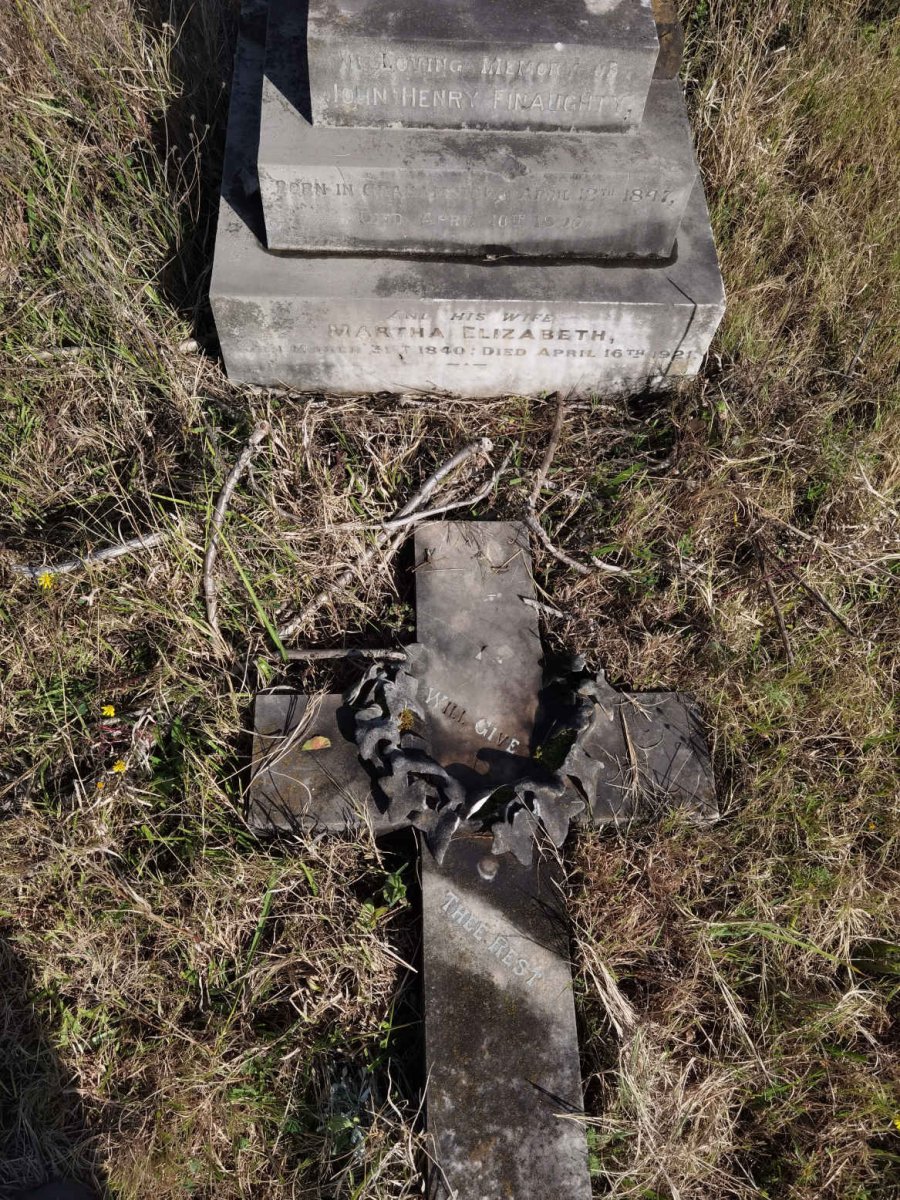 FINAUGHTY John Henry 1847-1890 &amp; Martha Elizabeth 1840-1921