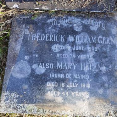 GERNET Fredrick William -1948 &amp; Mary Helena DE MAINE -1918