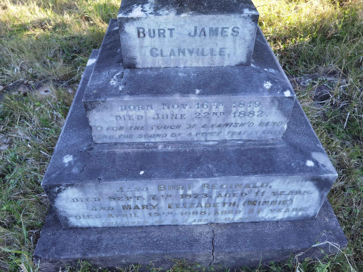 GLANVILLE Burt James 1819-1882 :: GLANVILLE Burt Reginald -1873 :: GLANVILLE Mary Elizabeth -1888
