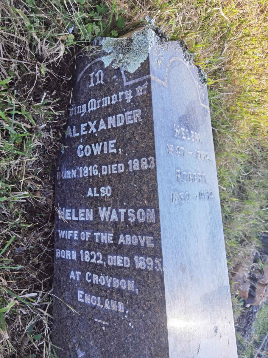 GOWIE Alexander 1816-1883 &amp; Helen WATSON 1822-1895 :: ? Helen 1847-1934 :: ? Robert 1864-1934