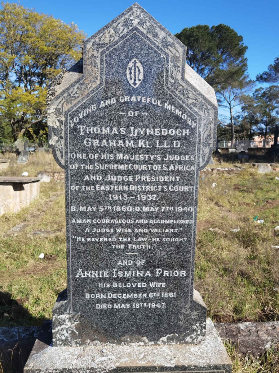GRAHAM Thomas Lynedoch 1860-1940 &amp; Annie Ismina Prior 1861-1947