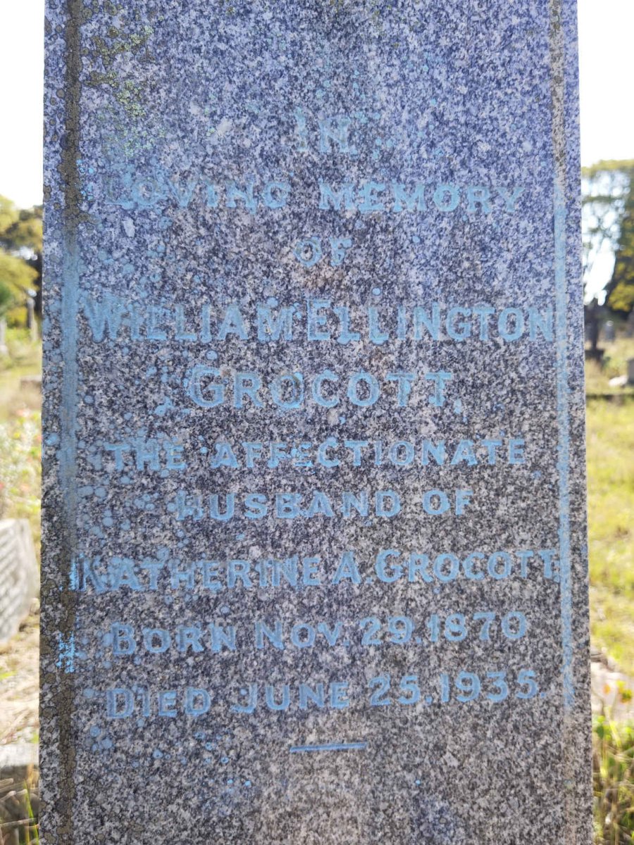 GROCOTT William Ellington 1879-1935