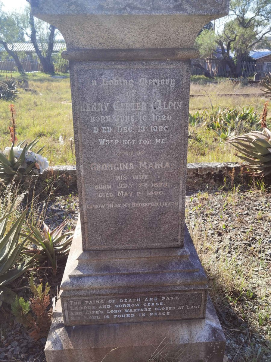 GALPIN Henry Carter 1820-1886 &amp; Georgina Maria 1825-1890