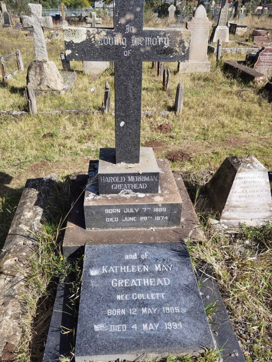 GREATHEAD Harold Merriman 1889-1974 & Kathleen May COLLETT 1905-1994