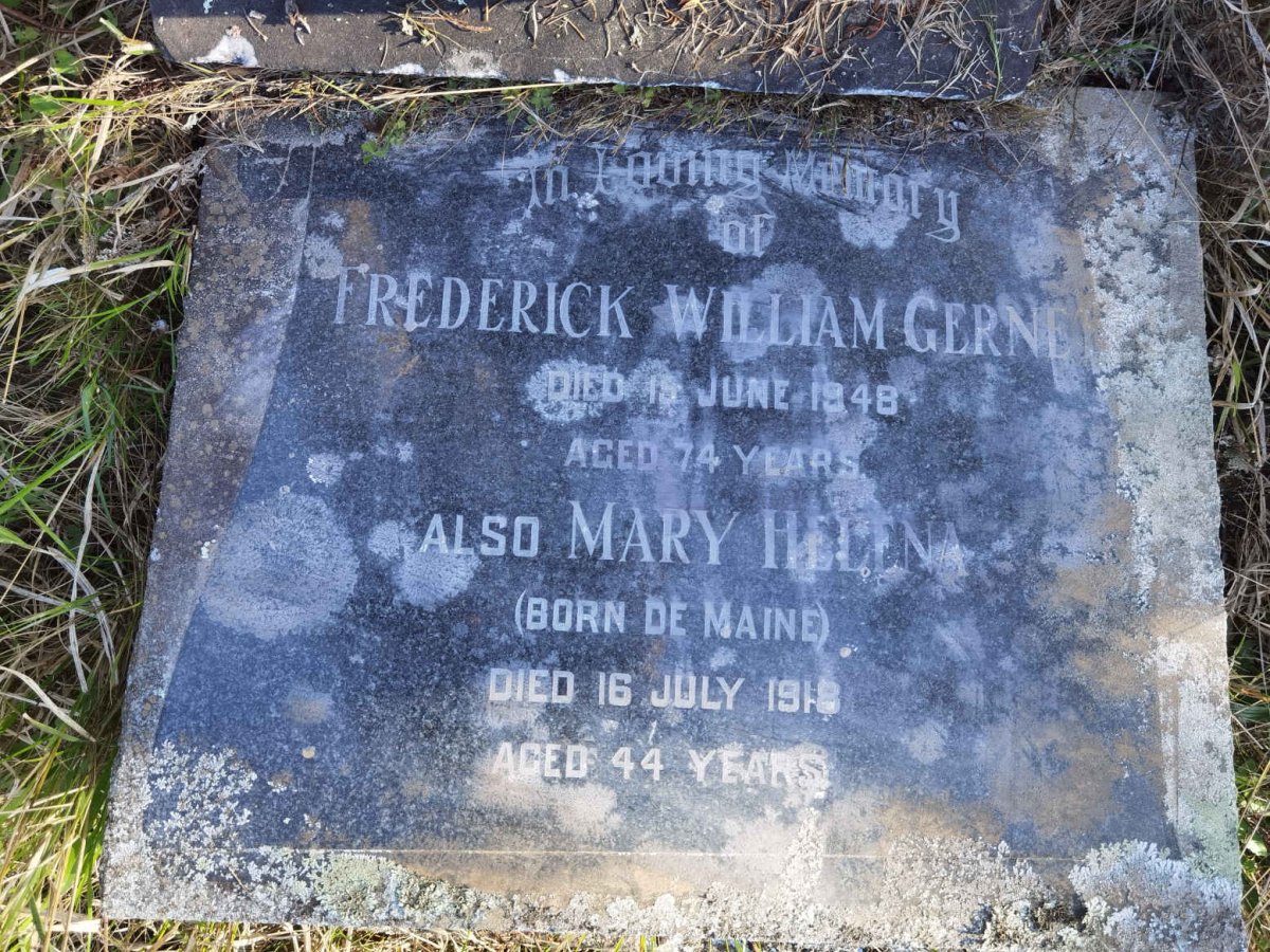 GERNET Fredrick William -1948 &amp; Mary Helena DE MAINE -1918