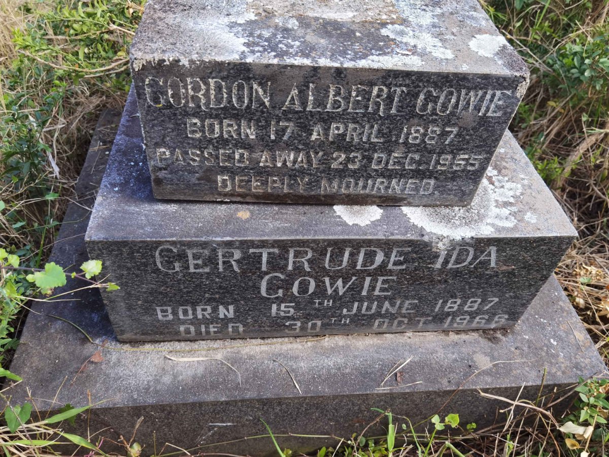 GOWIE Gordon Albert 1887-1955 &amp; Gertrude Ida 1887-1966