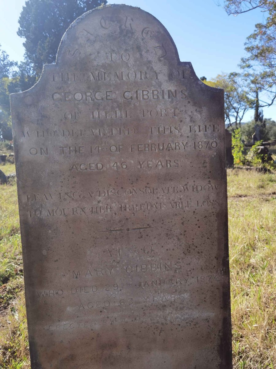 GIBBINS George -1870 & Mary -1872