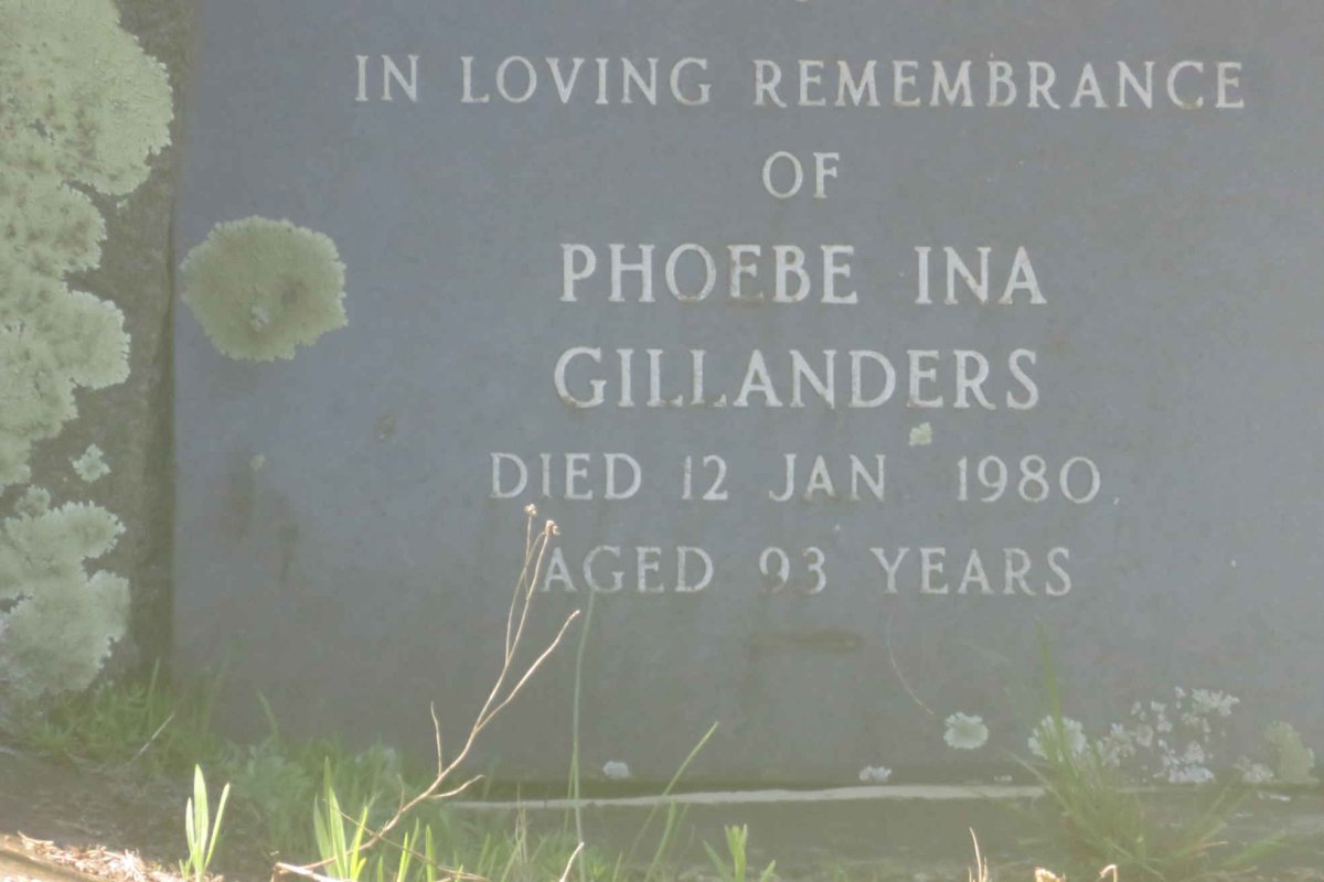 GILLANDERS Phoebe Ina -1980
