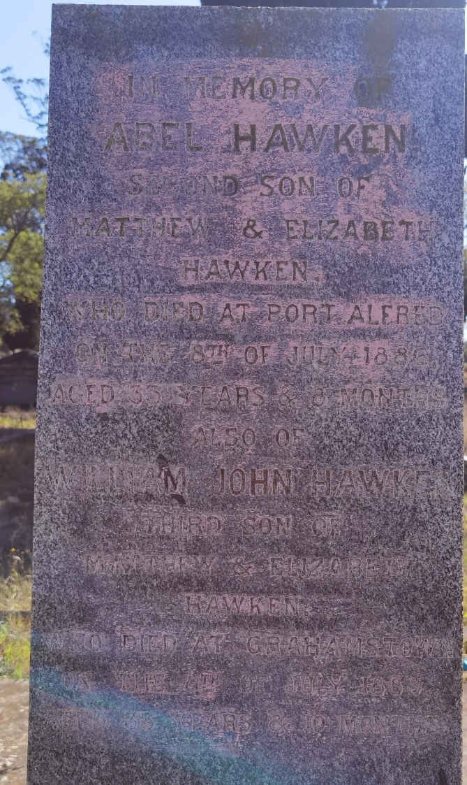 HAWKEN Abel -1886 :: HAWKEN William John -1888