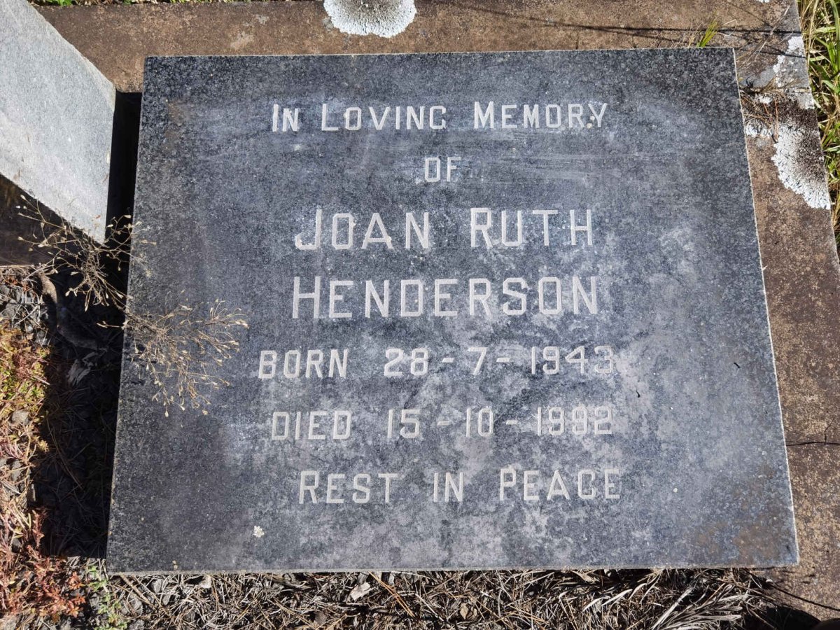 HENDERSON Joan Ruth 1943-1992