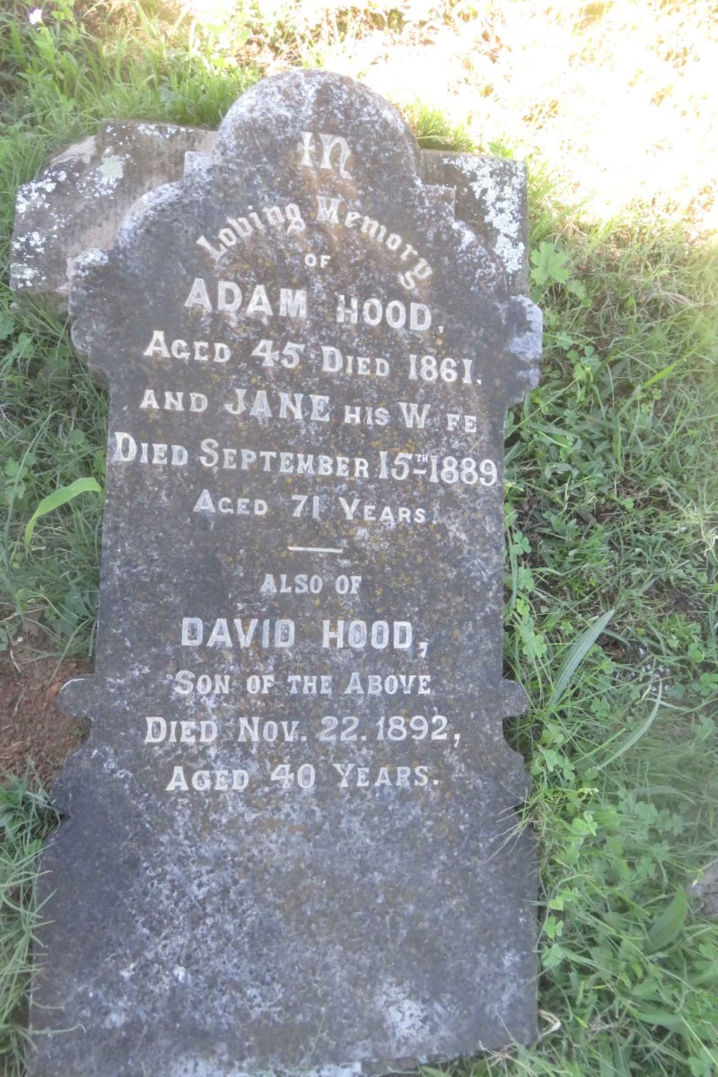 HOOD Adam -1861 &amp; Jane -1889 :: HOOD David -1892