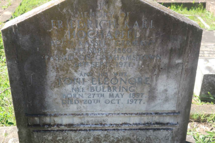 HOCHAPFEL Friedrich Karl 1880-1971 &amp; Toni Eleonore BULBRING 1897-1977